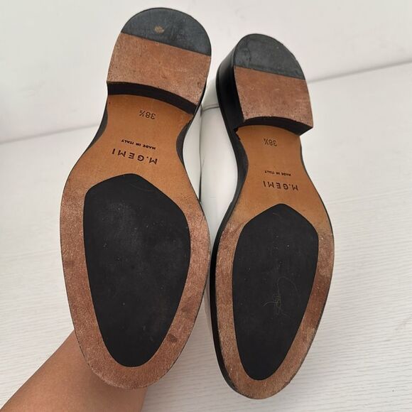 M. Gemi Lucido Loafer White Patent Leather Size 38.5 8.5 - Picture 8 of 8